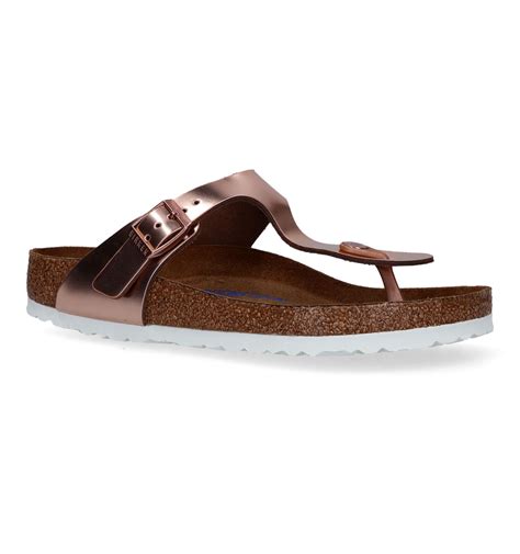 Birkenstock Gizeh Rose Gold Teenslippers .